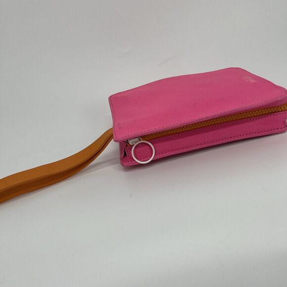 Kate Spade Wristlet Neon Pink Orange Saturday Essentials Bag Y2K Wallet - Picture 8 of 8